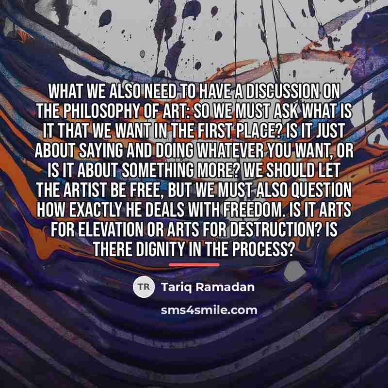 “What we also need to have a discussion on the…” quote by Tariq Ramadan