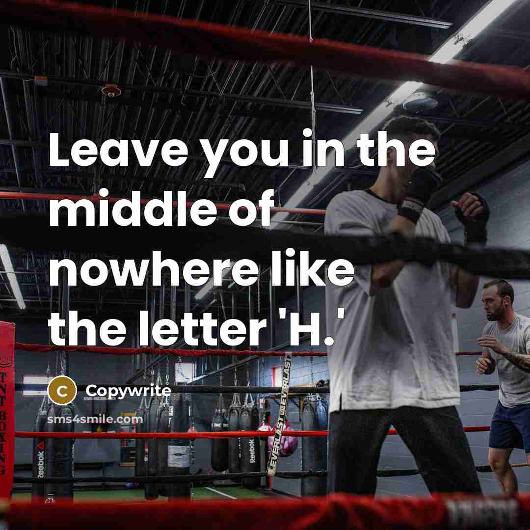 “Leave you in the middle of nowhere like the letter 'H.'” quote by Copywrite
