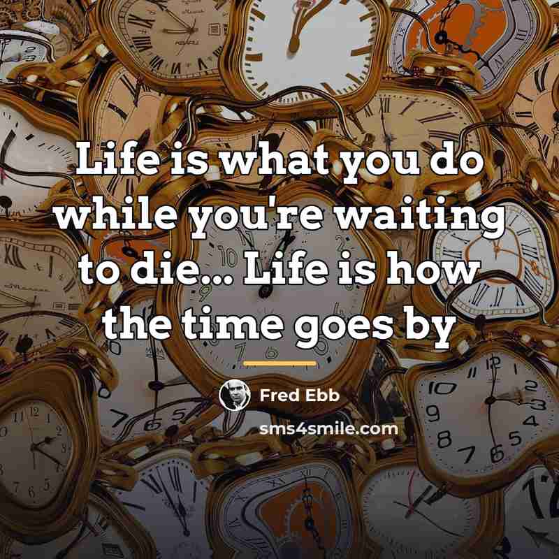 “Life is what you do while you're waiting to die...…” quote by Fred Ebb