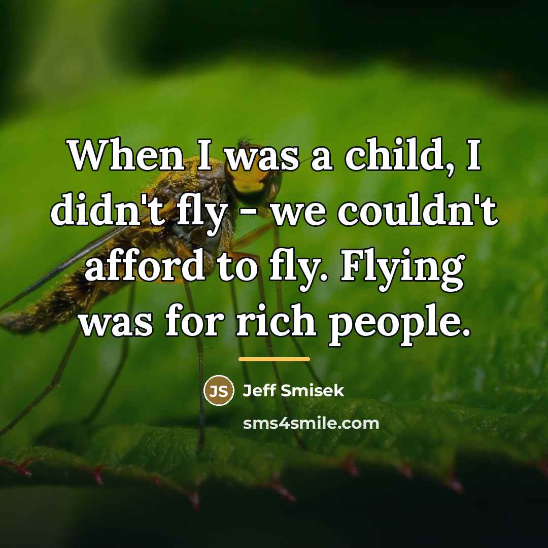“When I was a child, I didn't fly - we…” quote by Jeff Smisek