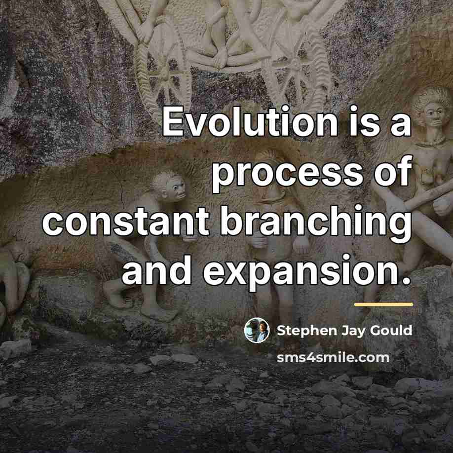 “Evolution is a process of constant branching and expansion.…” quote by Stephen Jay Gould