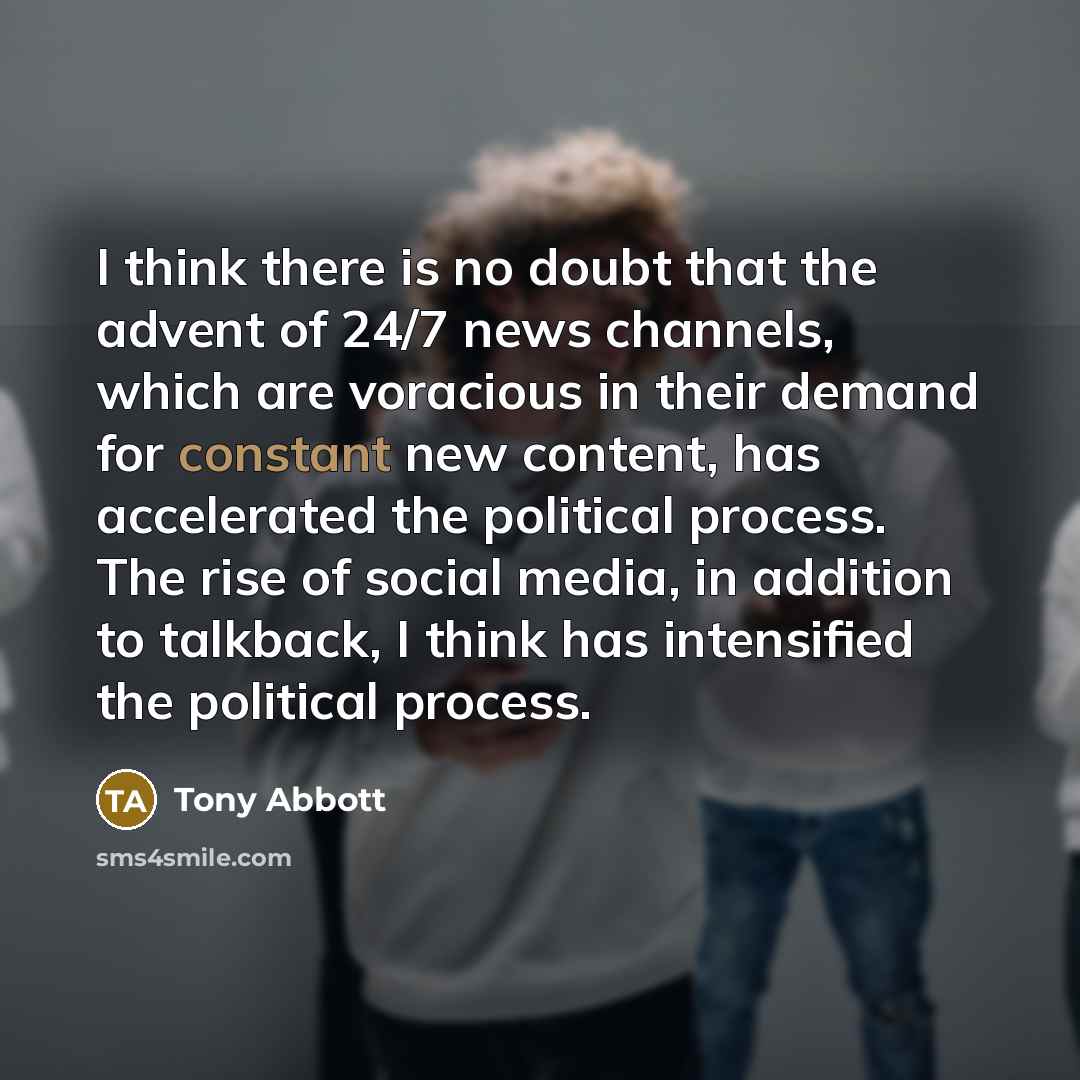 “I think there is no doubt that the advent of…” quote by Tony Abbott