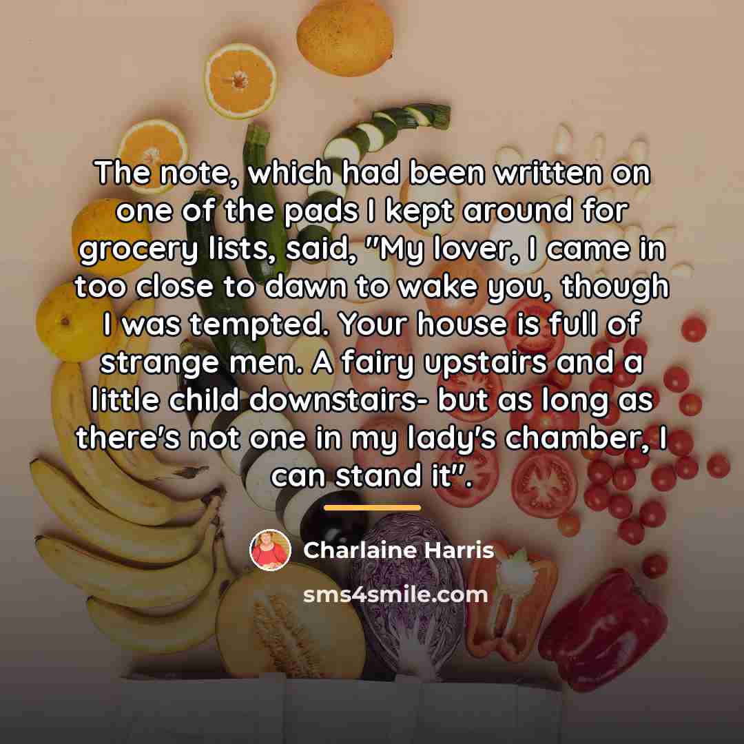 “The note, which had been written on one of the…” quote by Charlaine Harris