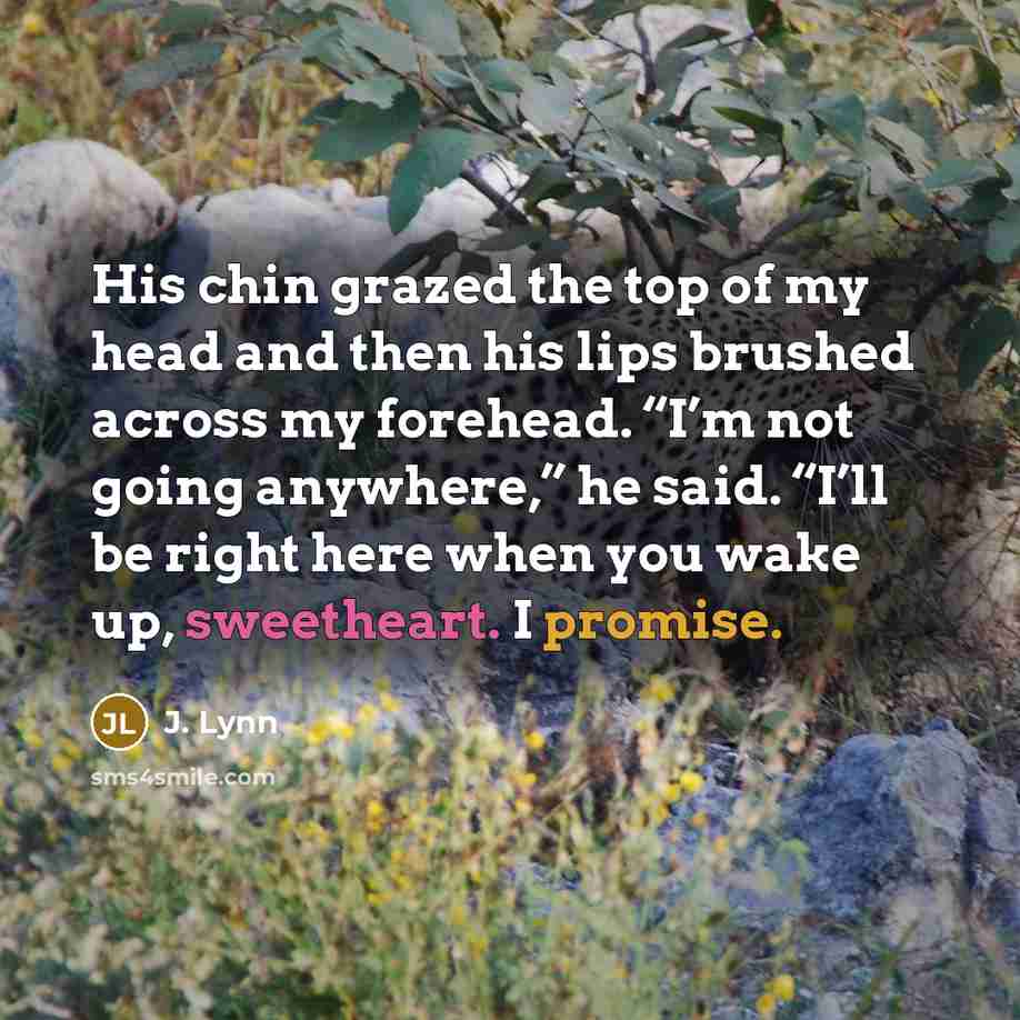 “His chin grazed the top of my head and then…” quote by J. Lynn