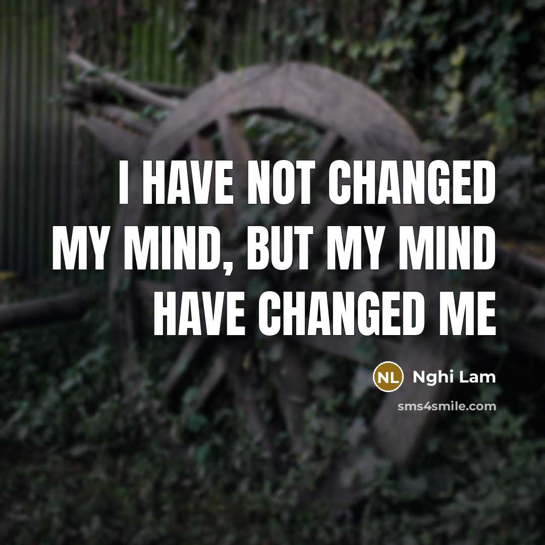 “I have not changed my mind, but my mind have…” quote by Nghi Lam