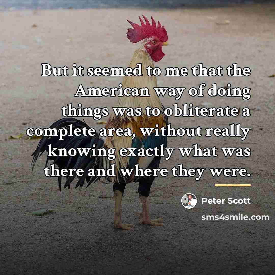 “But it seemed to me that the American way of…” quote by Peter Scott