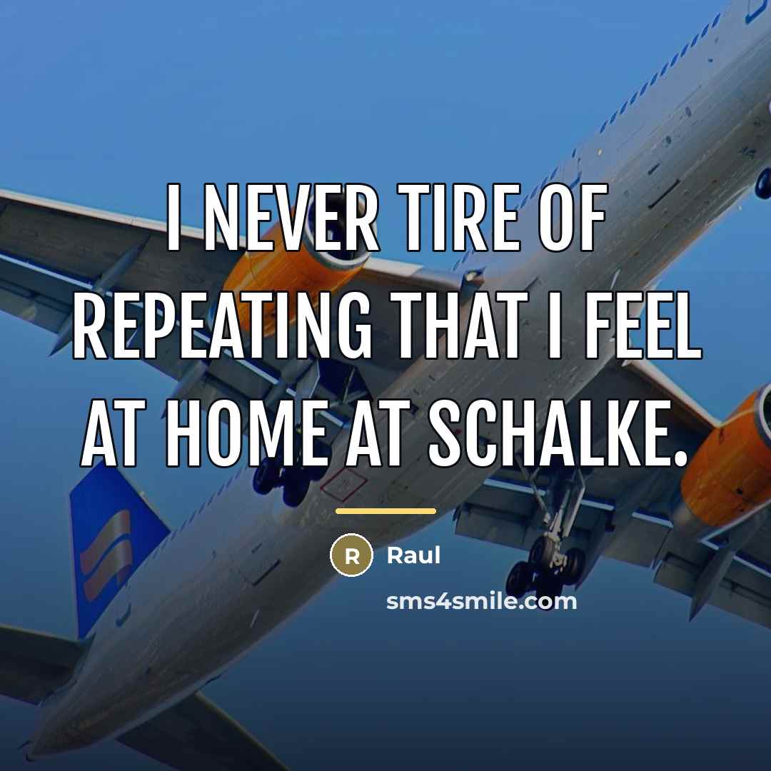 “I never tire of repeating that I feel at home…” quote by Raul