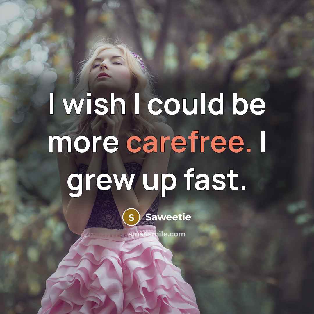 “I wish I could be more carefree. I grew up…” quote by Saweetie