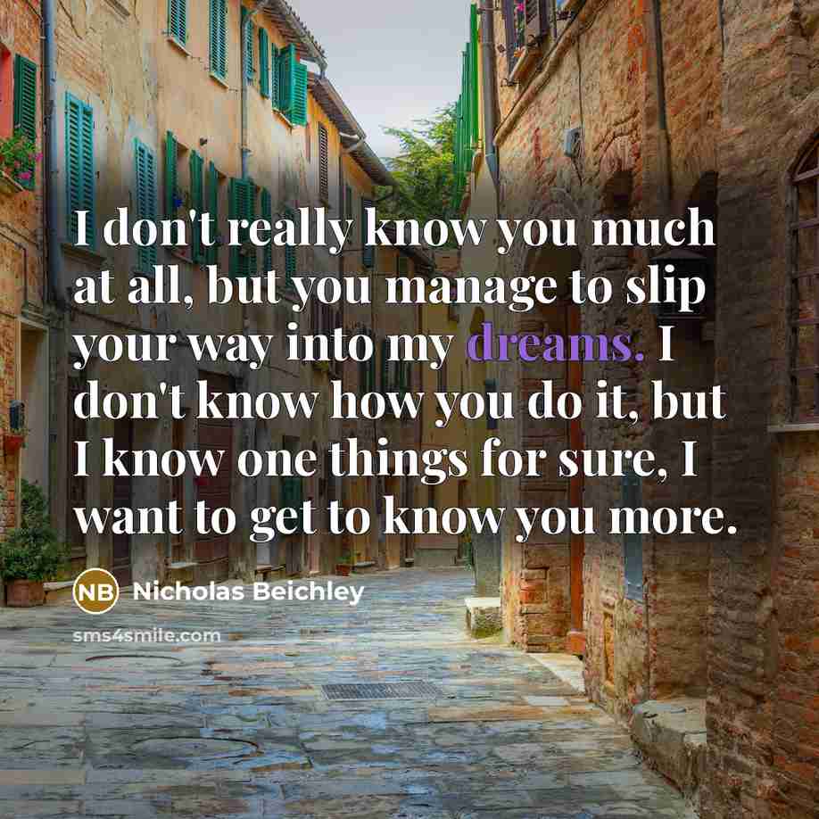 “I don't really know you much at all, but you…” quote by Nicholas Beichley