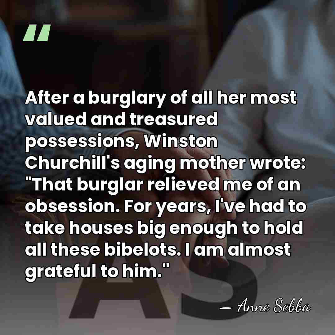 After a burglary of all her most valued and treasured possessions, Winston&hellip; - Anne Sebba