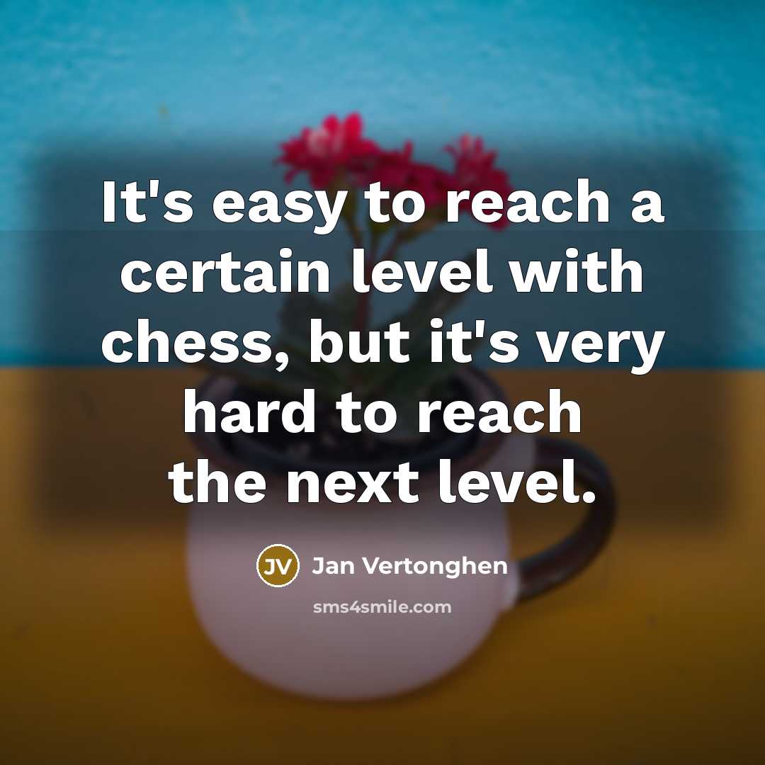 “It's easy to reach a certain level with chess, but…” quote by Jan Vertonghen