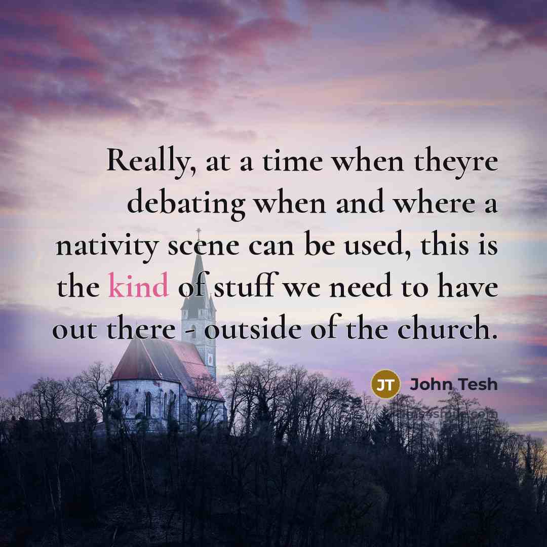 “Really, at a time when theyre debating when and where…” quote by John Tesh