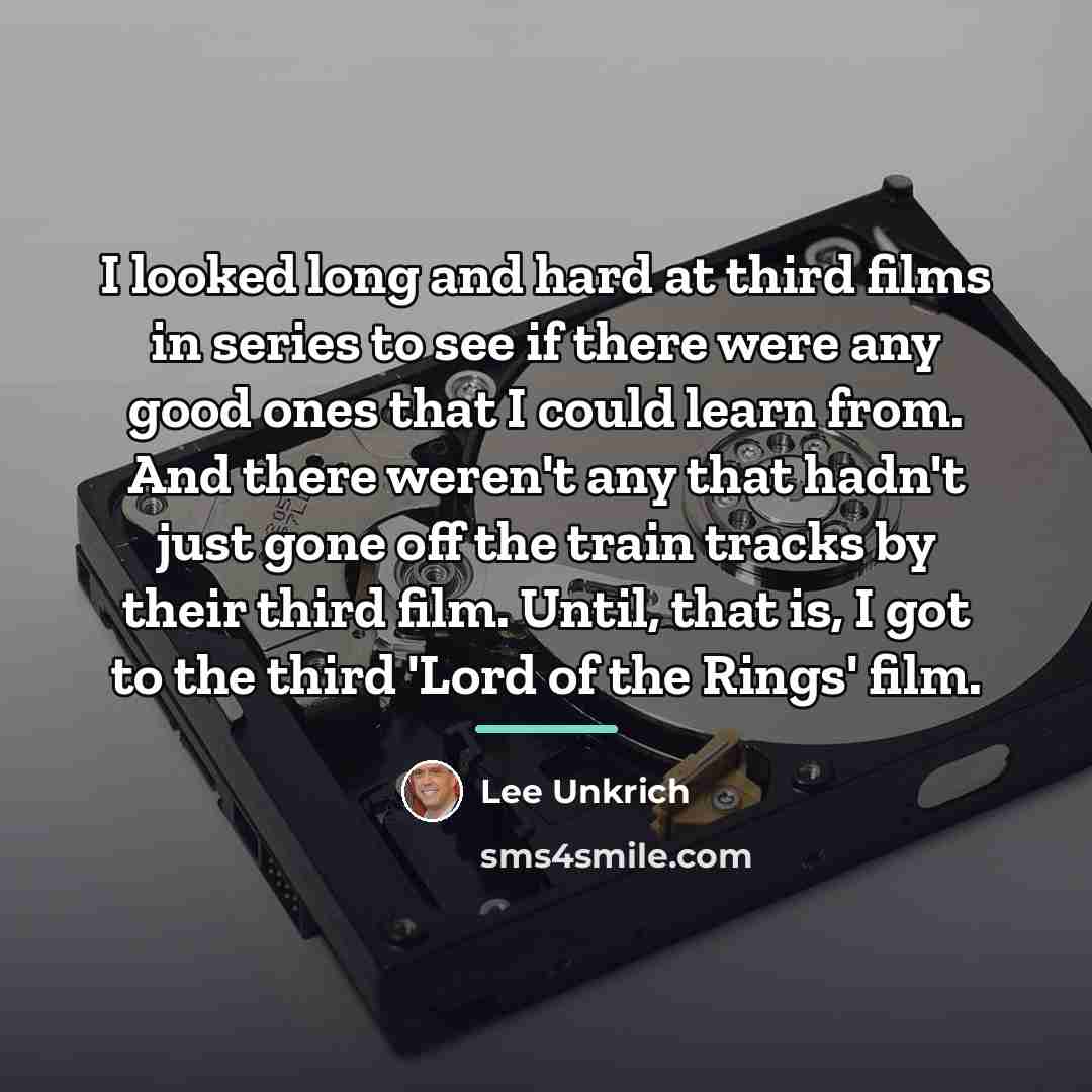 “I looked long and hard at third films in series…” quote by Lee Unkrich