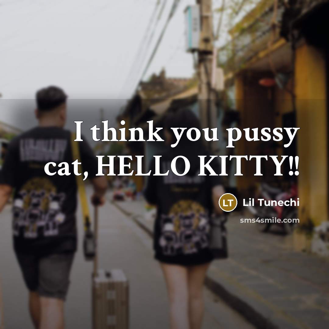 “I think you pussy cat, HELLO KITTY!!…” quote by Lil Tunechi