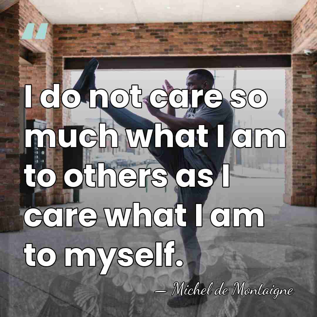 I do not care so much what I am to others as&hellip; - Michel De Montaigne