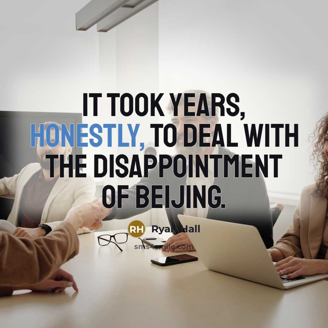 “It took years, honestly, to deal with the disappointment of…” quote by Ryan Hall