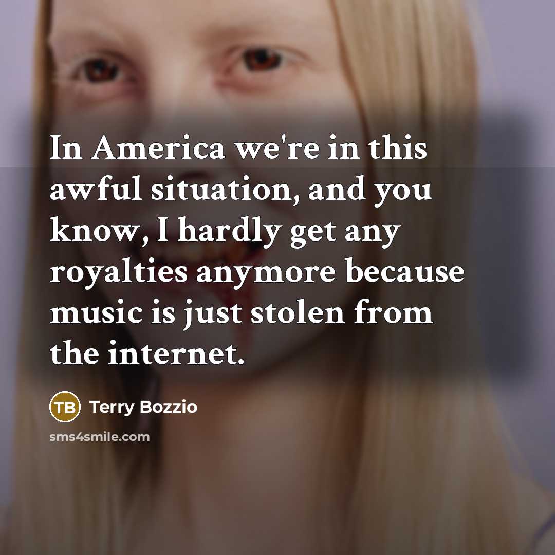 “In America we're in this awful situation, and you know,…” quote by Terry Bozzio