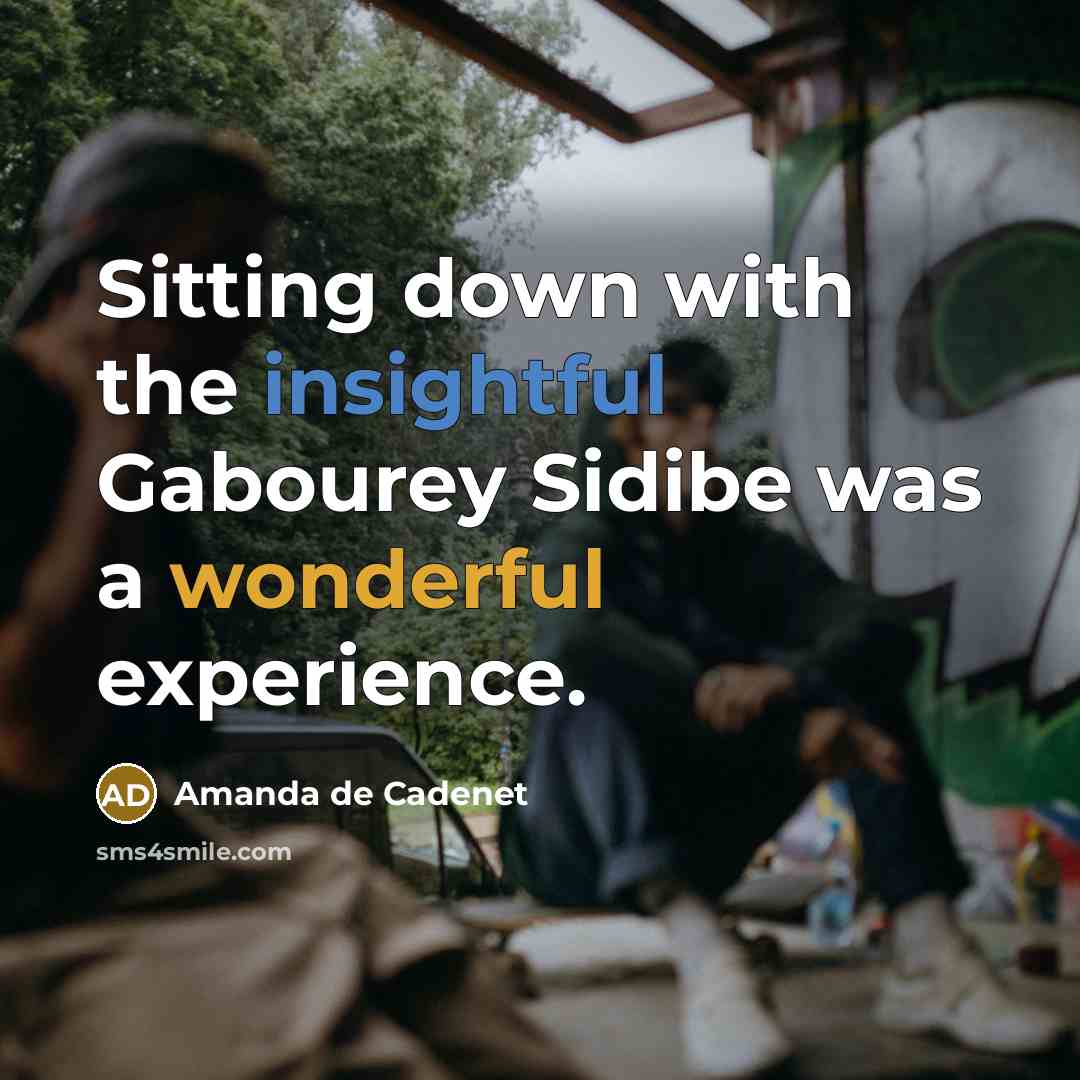 “Sitting down with the insightful Gabourey Sidibe was a wonderful…” quote by Amanda de Cadenet