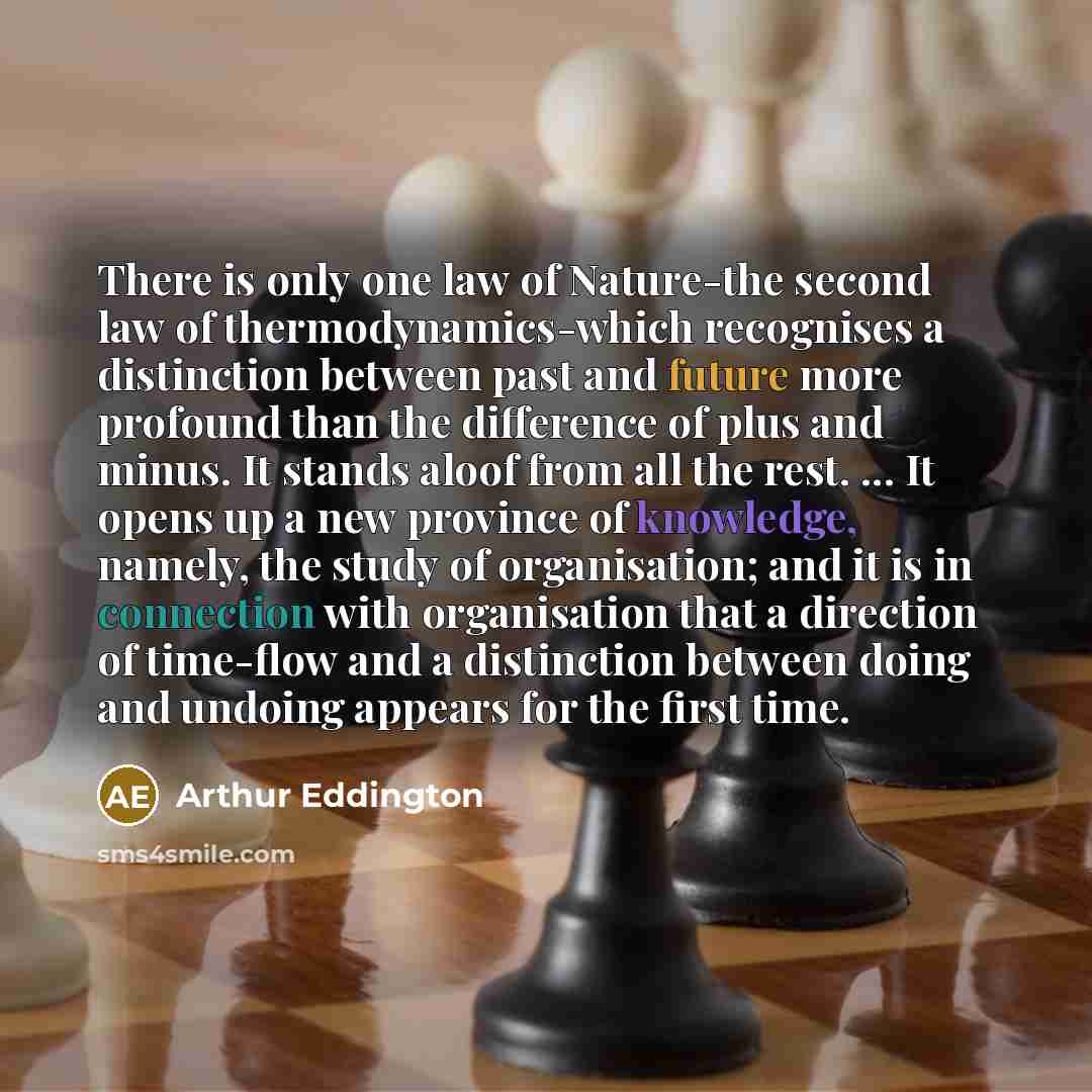 “There is only one law of Nature-the second law of…” quote by Arthur Eddington
