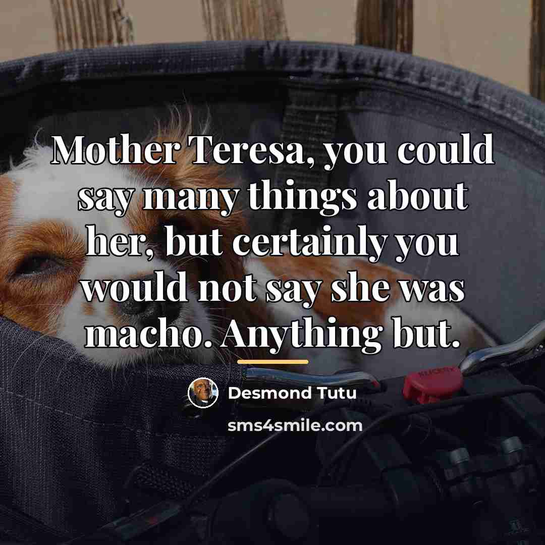 “Mother Teresa, you could say many things about her, but…” quote by Desmond Tutu