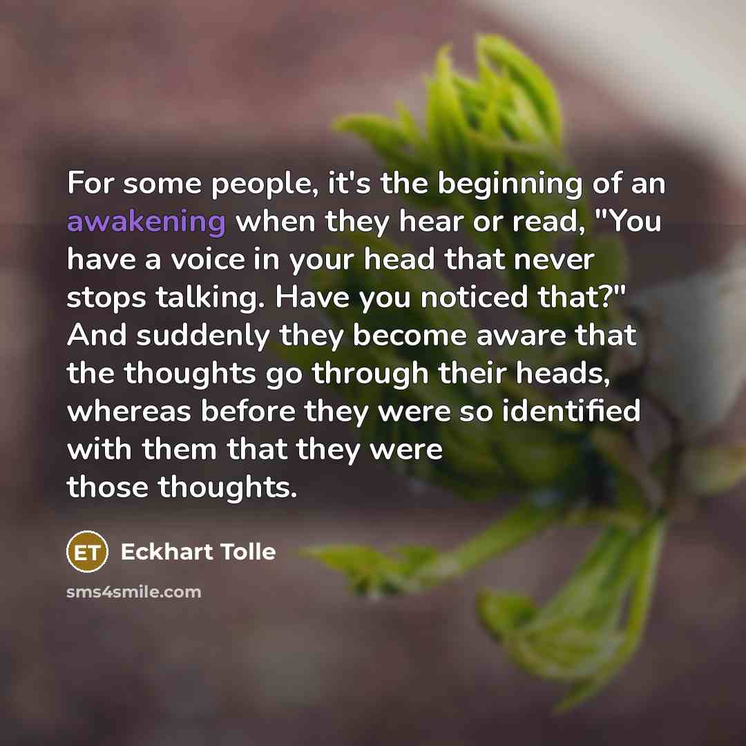 “For some people, it's the beginning of an awakening when…” quote by Eckhart Tolle