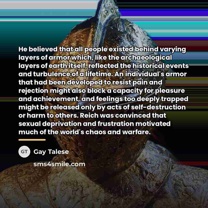 “He believed that all people existed behind varying layers of…” quote by Gay Talese