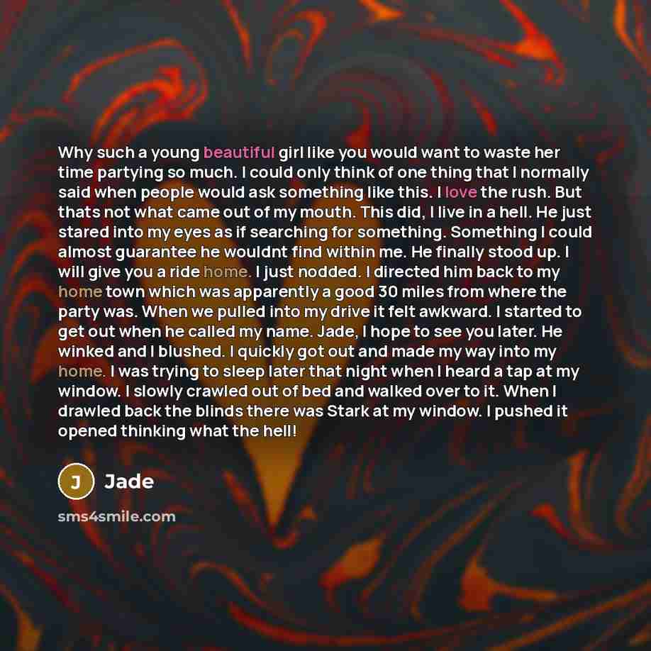 “Why such a young beautiful girl like you would want…” quote by Jade