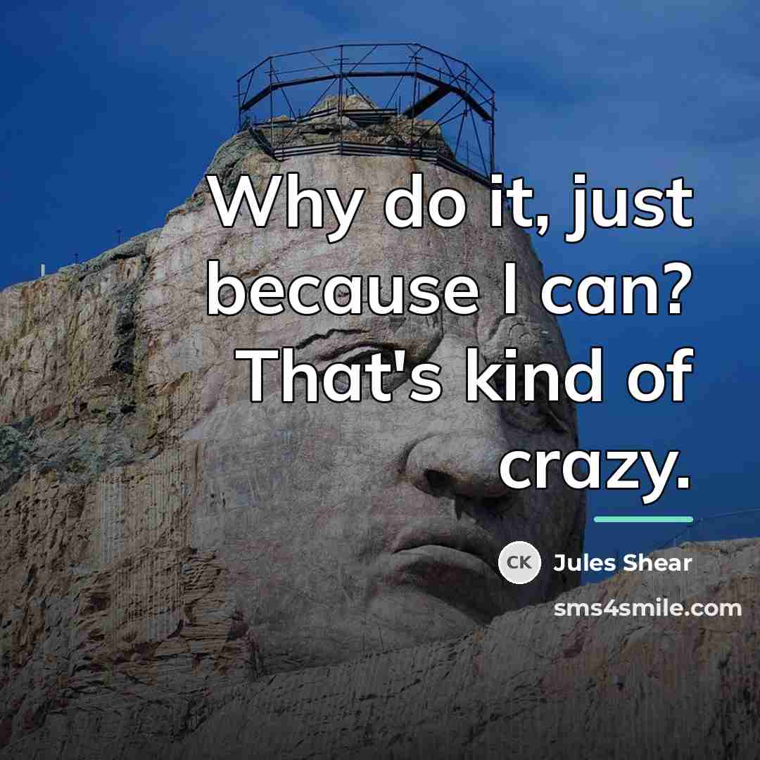 “Why do it, just because I can? That's kind of…” quote by Jules Shear