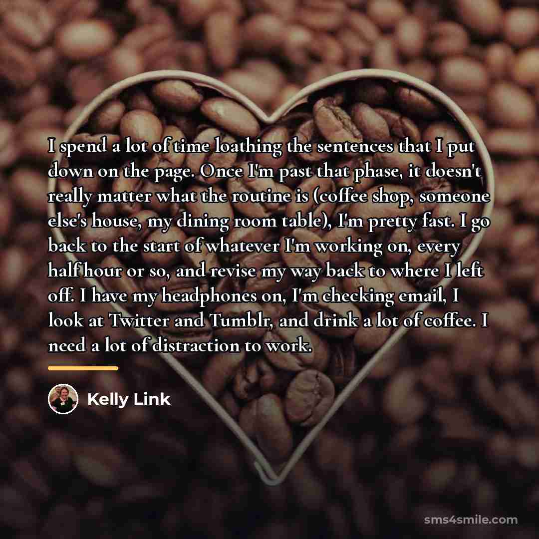 “I spend a lot of time loathing the sentences that…” quote by Kelly Link