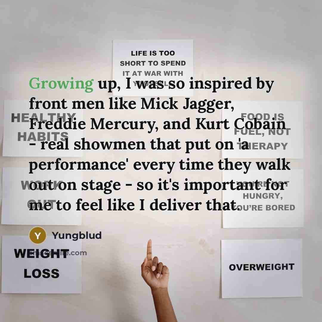 “Growing up, I was so inspired by front men like…” quote by Yungblud