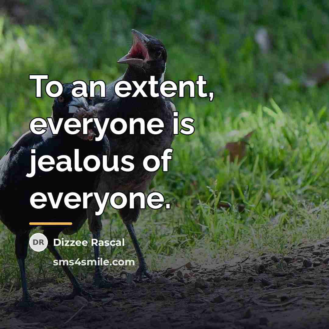 “To an extent, everyone is jealous of everyone.…” quote by Dizzee Rascal
