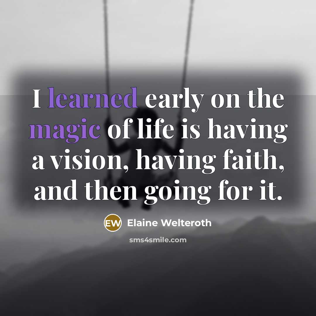 “I learned early on the magic of life is having…” quote by Elaine Welteroth