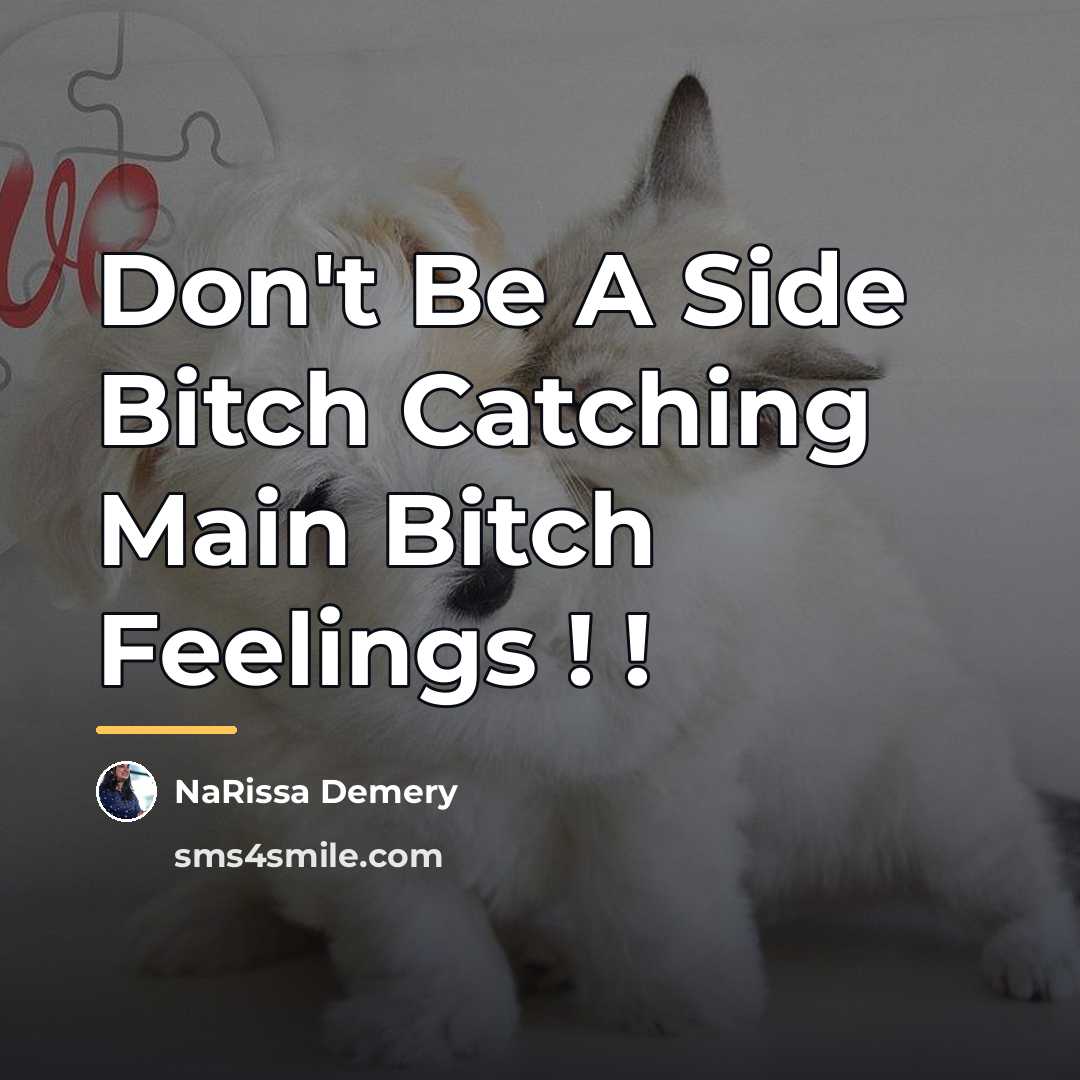 “Don't Be A Side Bitch Catching Main Bitch Feelings !…” quote by NaRissa Demery