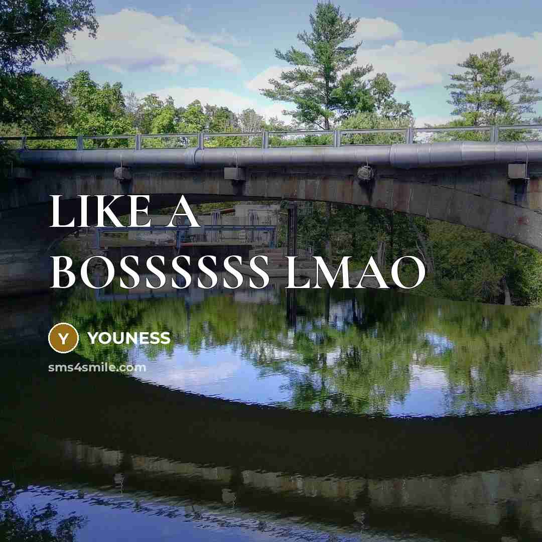 “LIKE A BOSSSSSS LMAO…” quote by YOUNESS