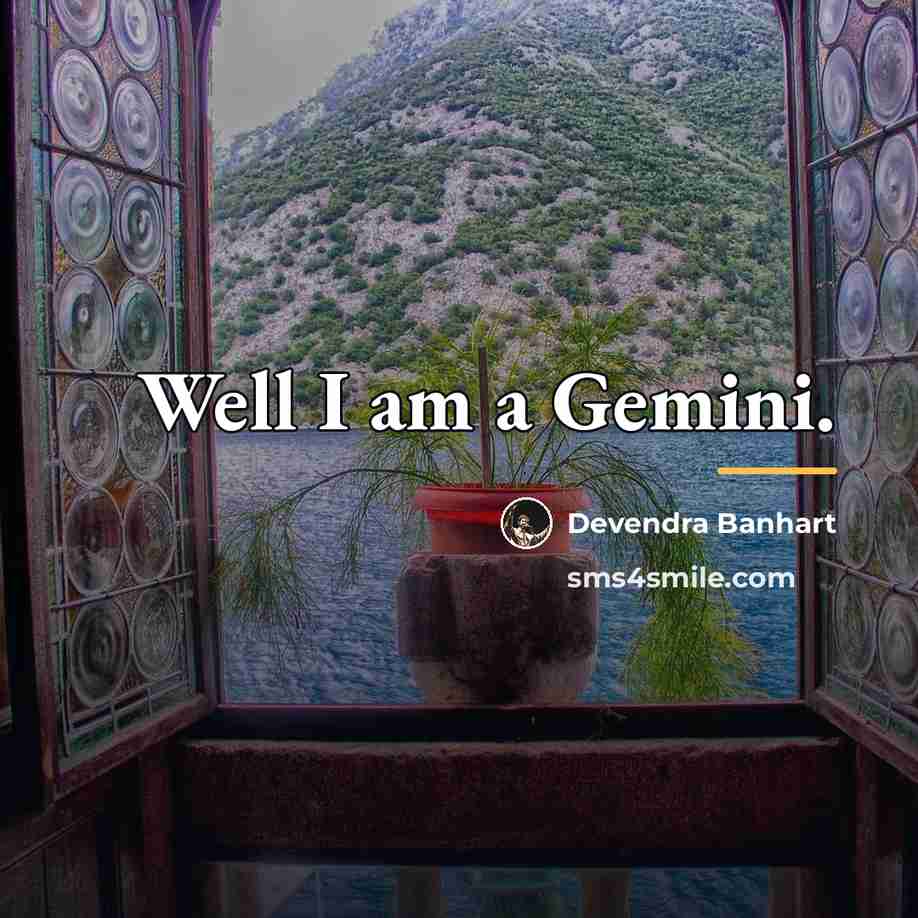 “Well I am a Gemini.…” quote by Devendra Banhart
