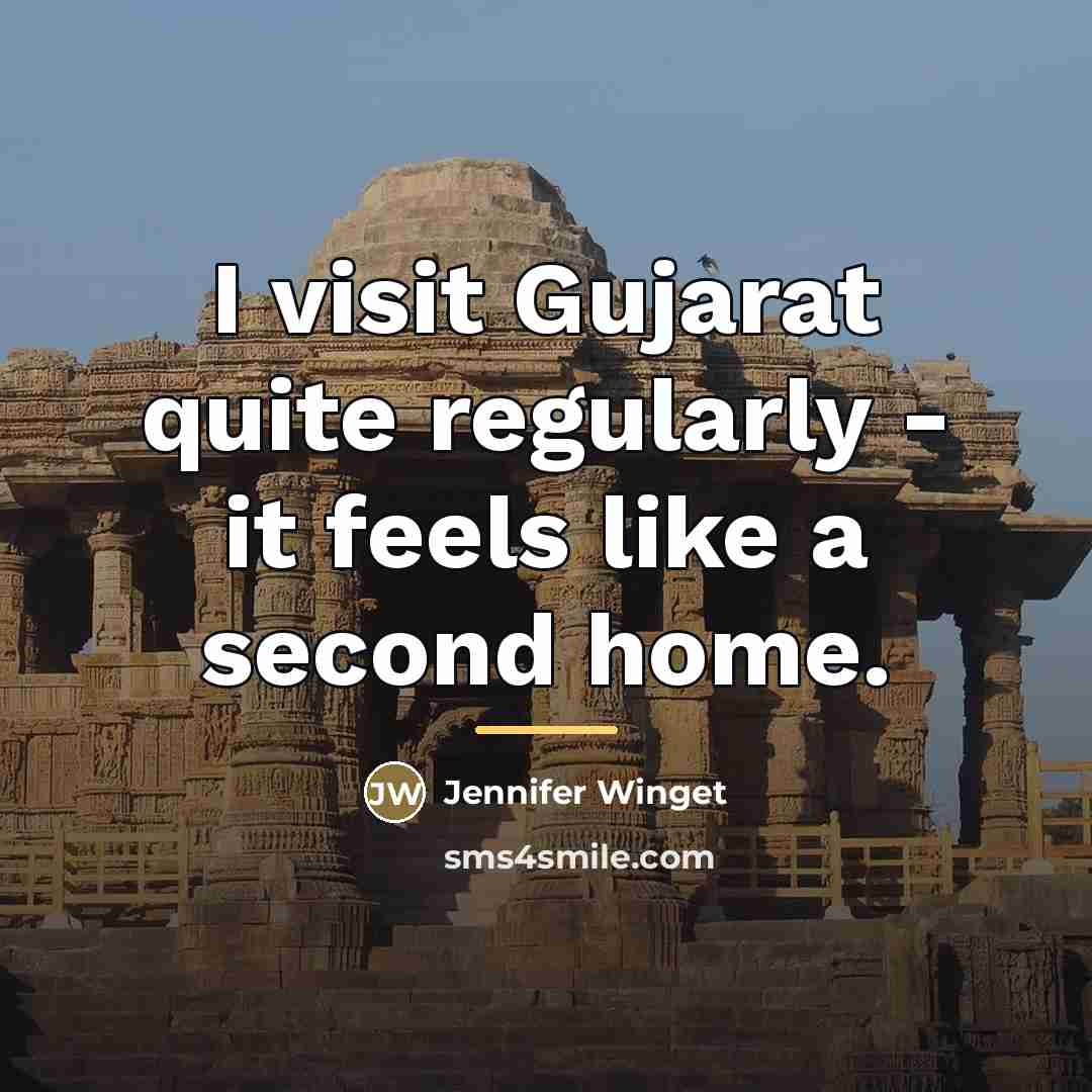 “I visit Gujarat quite regularly - it feels like a…” quote by Jennifer Winget