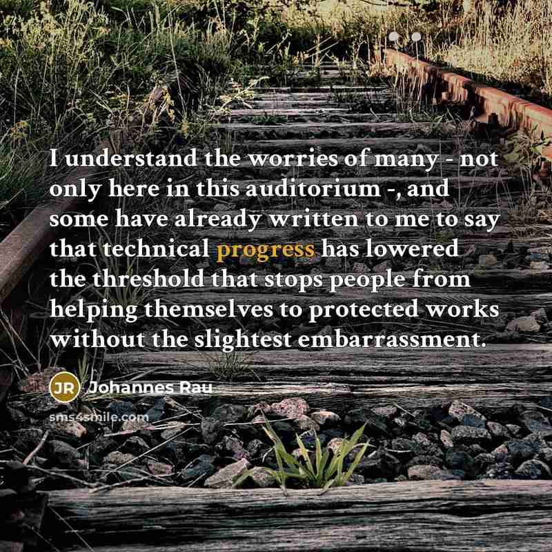 “I understand the worries of many - not only here…” quote by Johannes Rau