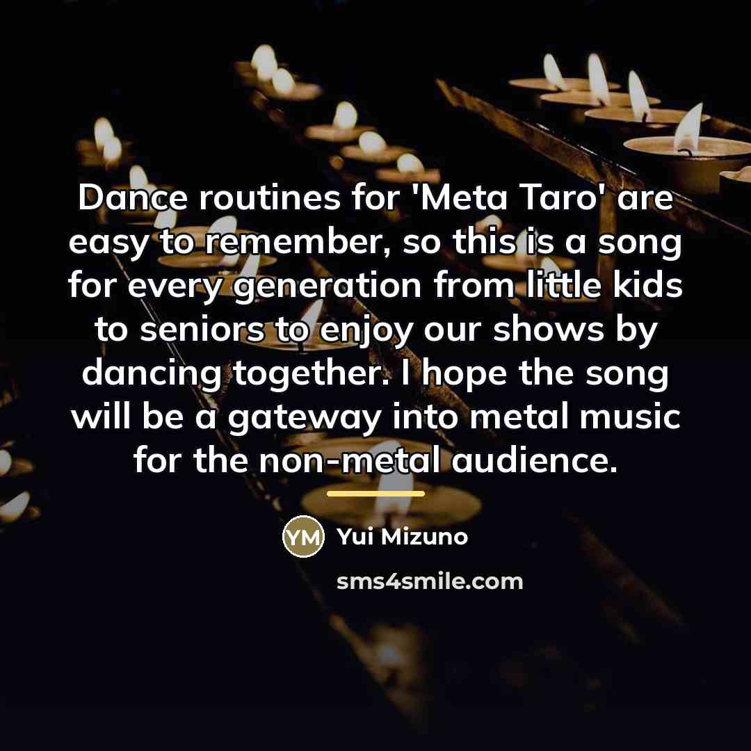 “Dance routines for 'Meta Taro' are easy to remember, so…” quote by Yui Mizuno