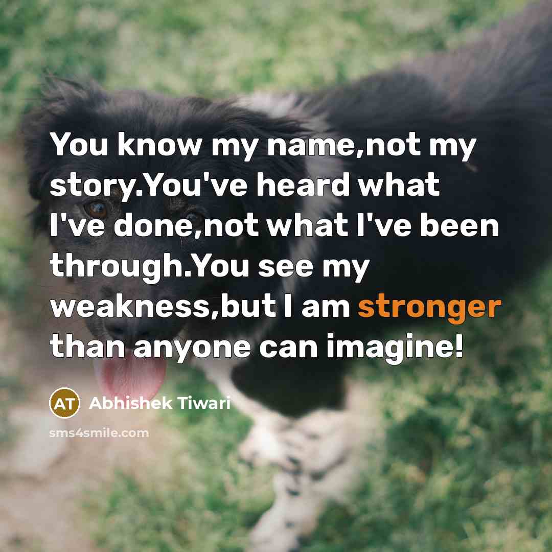 “You know my name,not my story.You've heard what I've done,not…” quote by Abhishek Tiwari