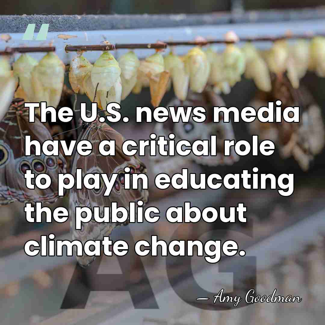 The U.S. news media have a critical role to play in educating&hellip; - Amy Goodman