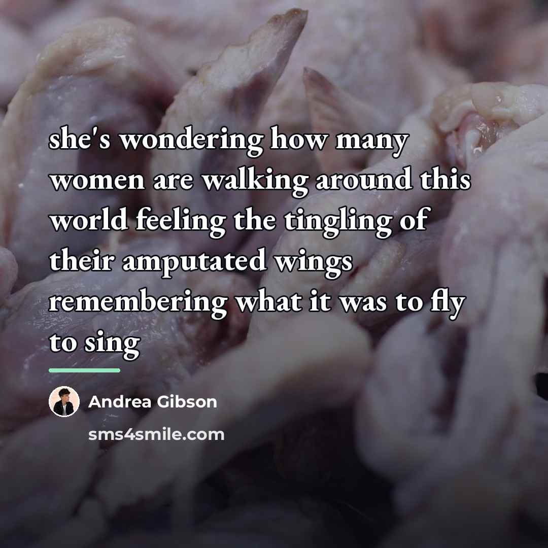 “she's wondering how many women are walking around this world…” quote by Andrea Gibson