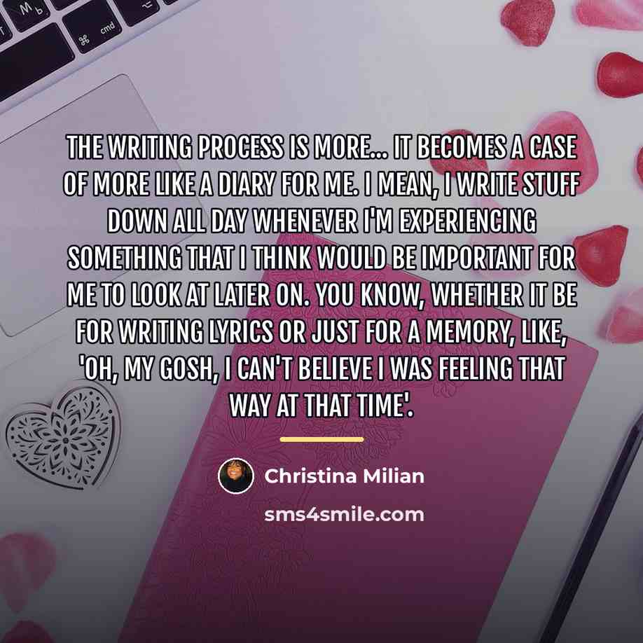 “The writing process is more... it becomes a case of…” quote by Christina Milian