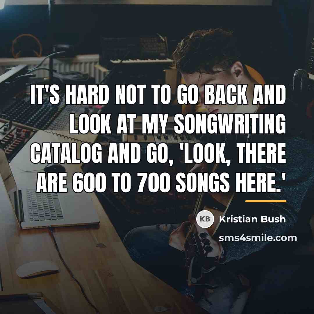 “It's hard not to go back and look at my…” quote by Kristian Bush