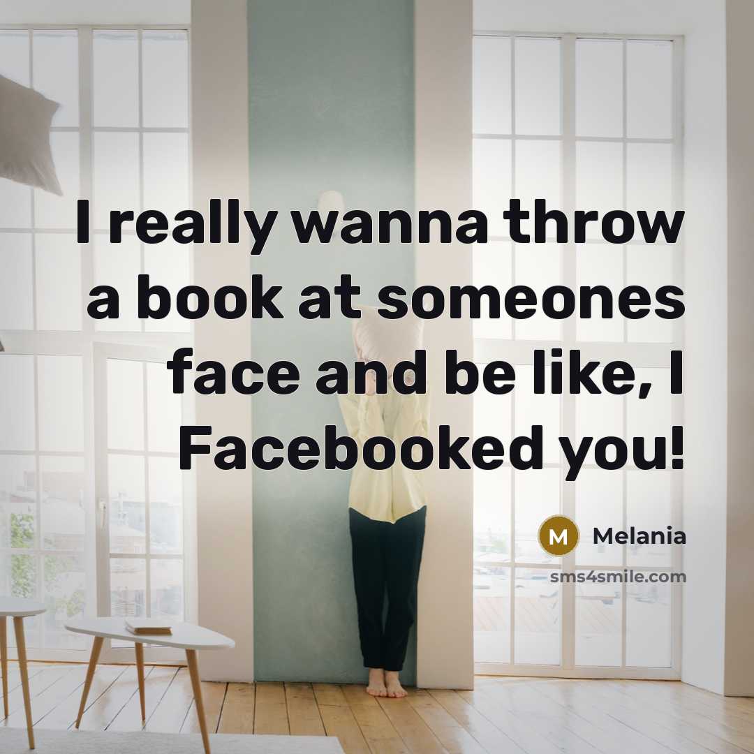 “I really wanna throw a book at someones face and…” quote by Melania