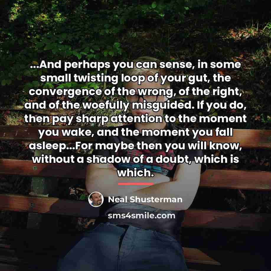“...And perhaps you can sense, in some small twisting loop…” quote by Neal Shusterman