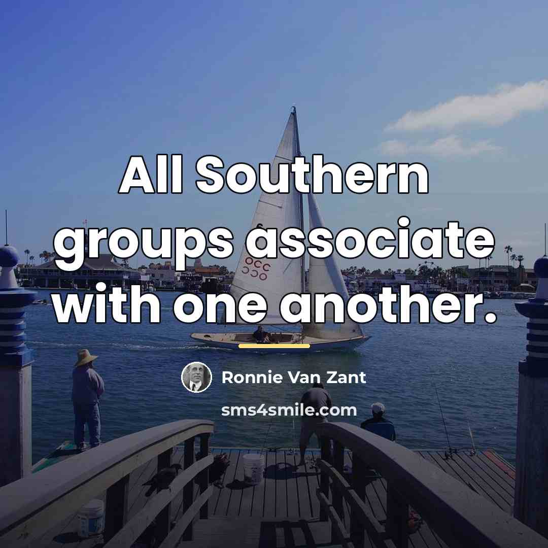 “All Southern groups associate with one another.…” quote by Ronnie Van Zant