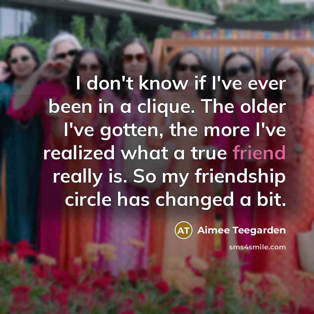 “I don't know if I've ever been in a clique.…” quote by Aimee Teegarden
