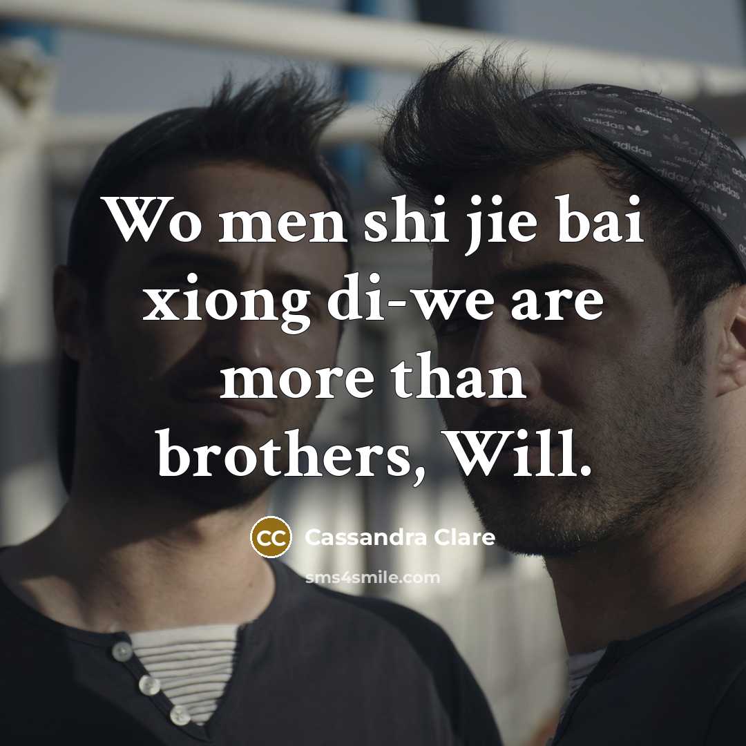 “Wo men shi jie bai xiong di-we are more than…” quote by Cassandra Clare