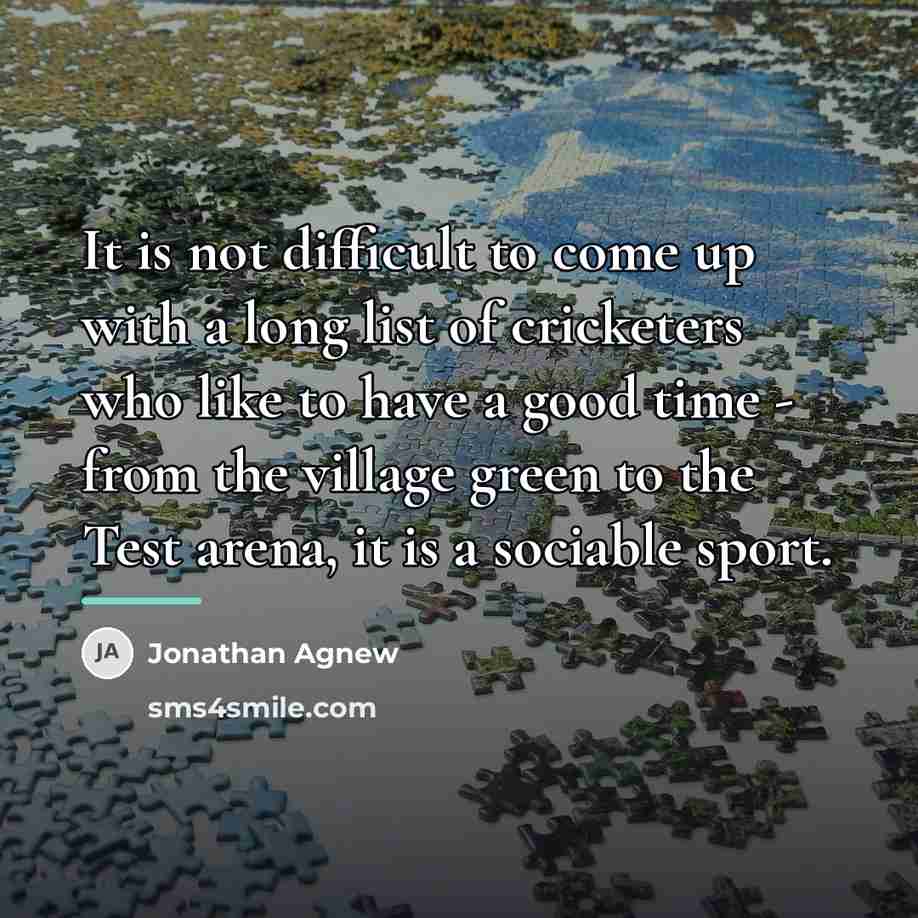 “It is not difficult to come up with a long…” quote by Jonathan Agnew