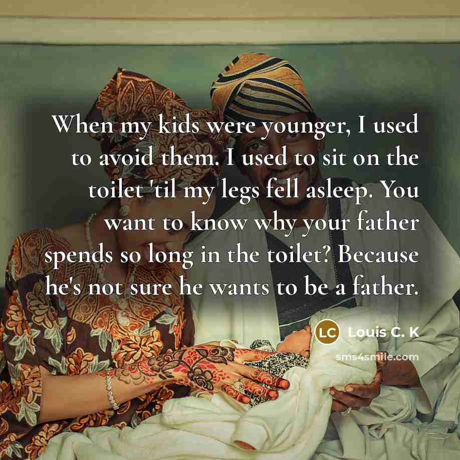“When my kids were younger, I used to avoid them.…” quote by Louis C. K